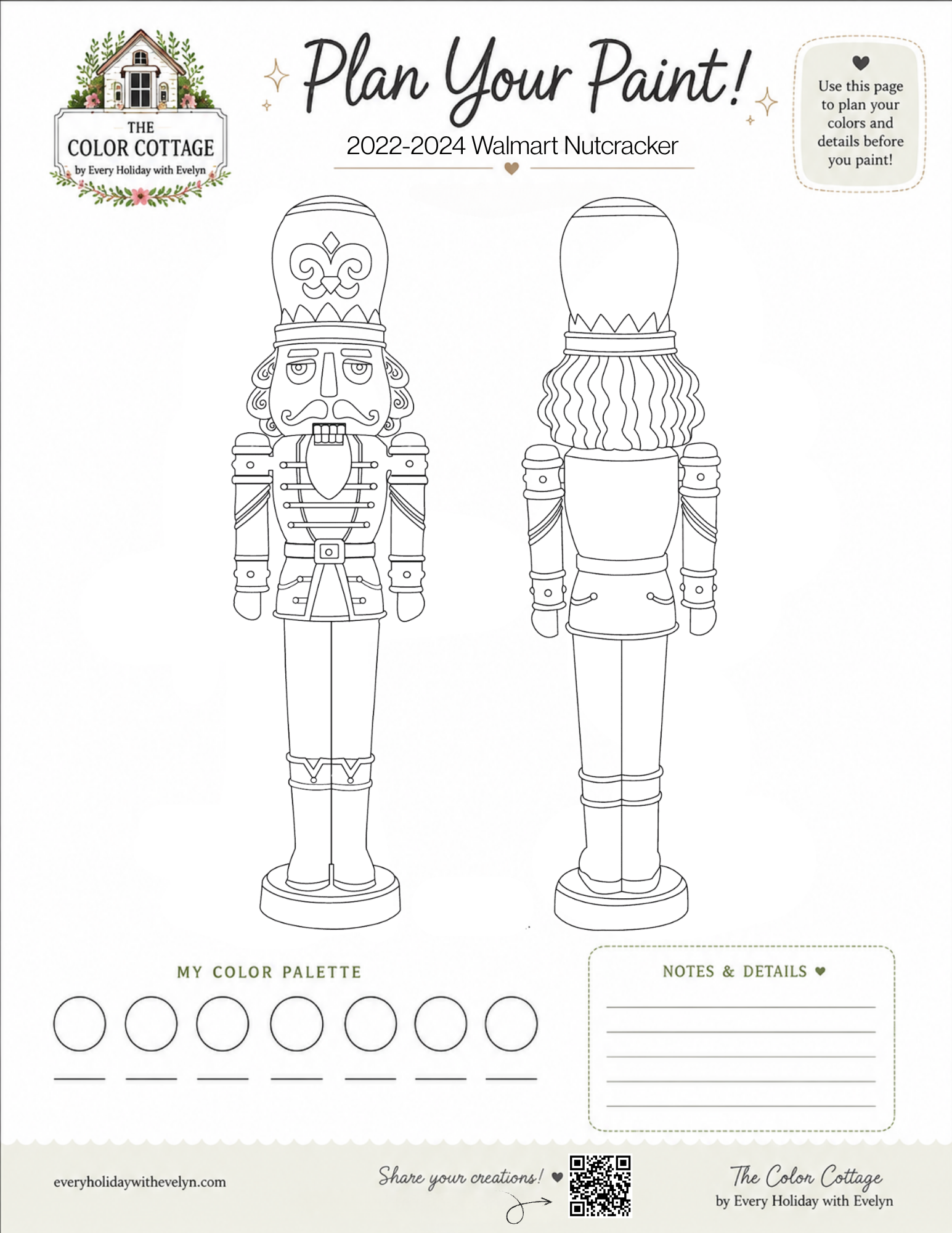 2022-2024 Walmart Nutcracker coloring sheet