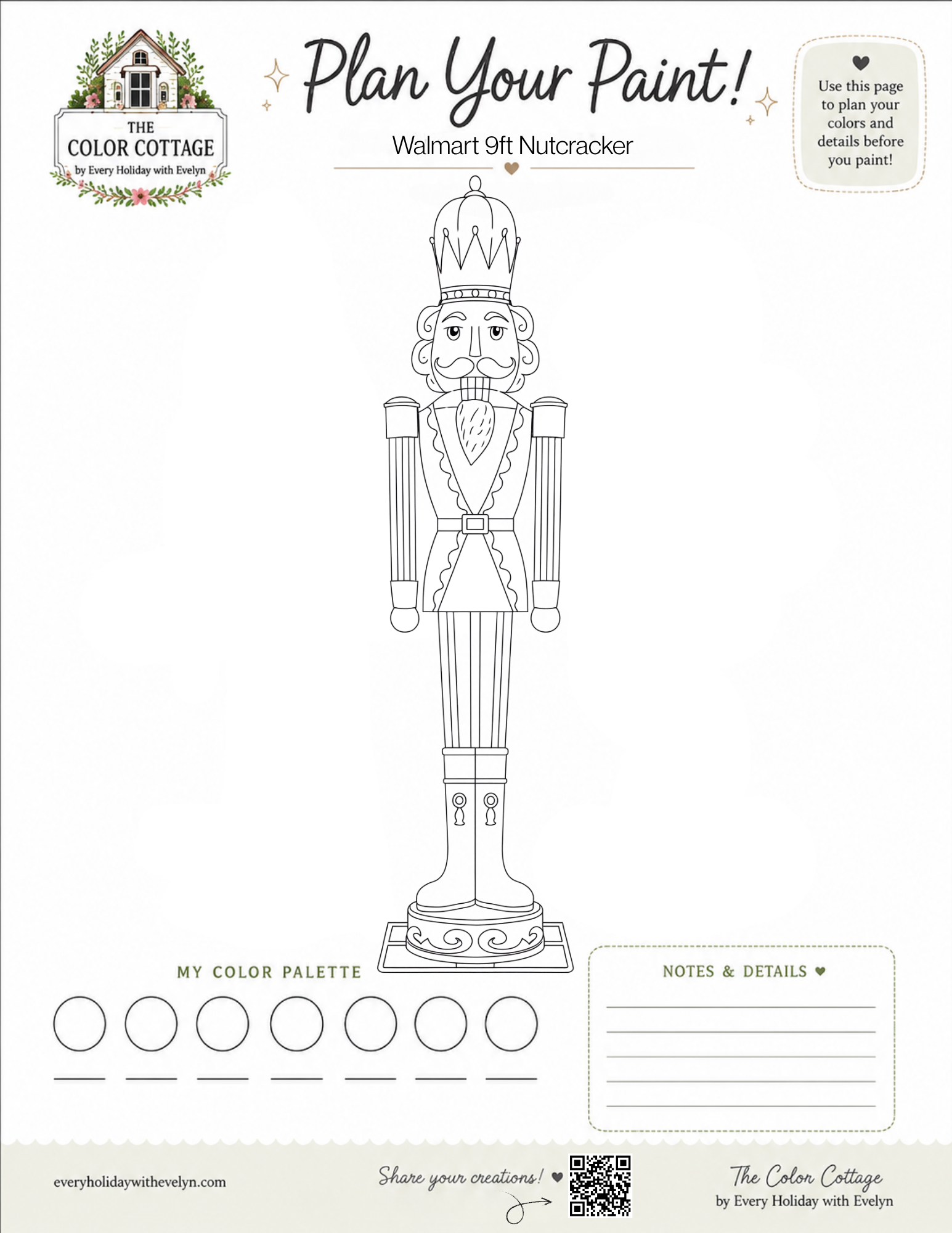 Walmart 9ft Nutcracker coloring sheet