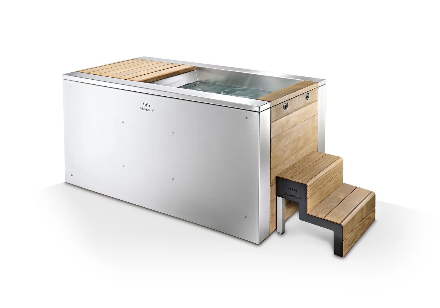 Tubmarine stainless steel ice bath with steps