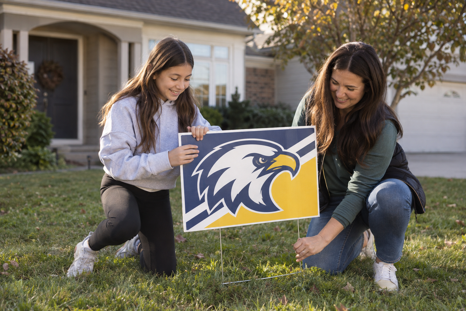 Personalized SchoolSpark spirit yard sign