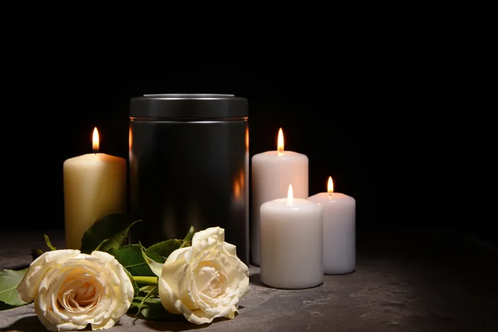 Memorial candle for respectful funeral guest coordination