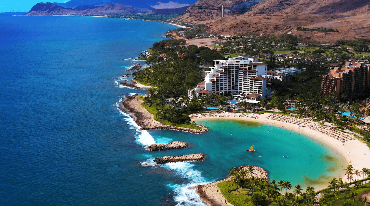 Ko Olina resort lagoons and coastline on Oahu’s Leeward Coast