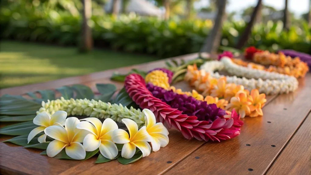 Fresh Hawaiian lei greeting for Oahu airport arrivals