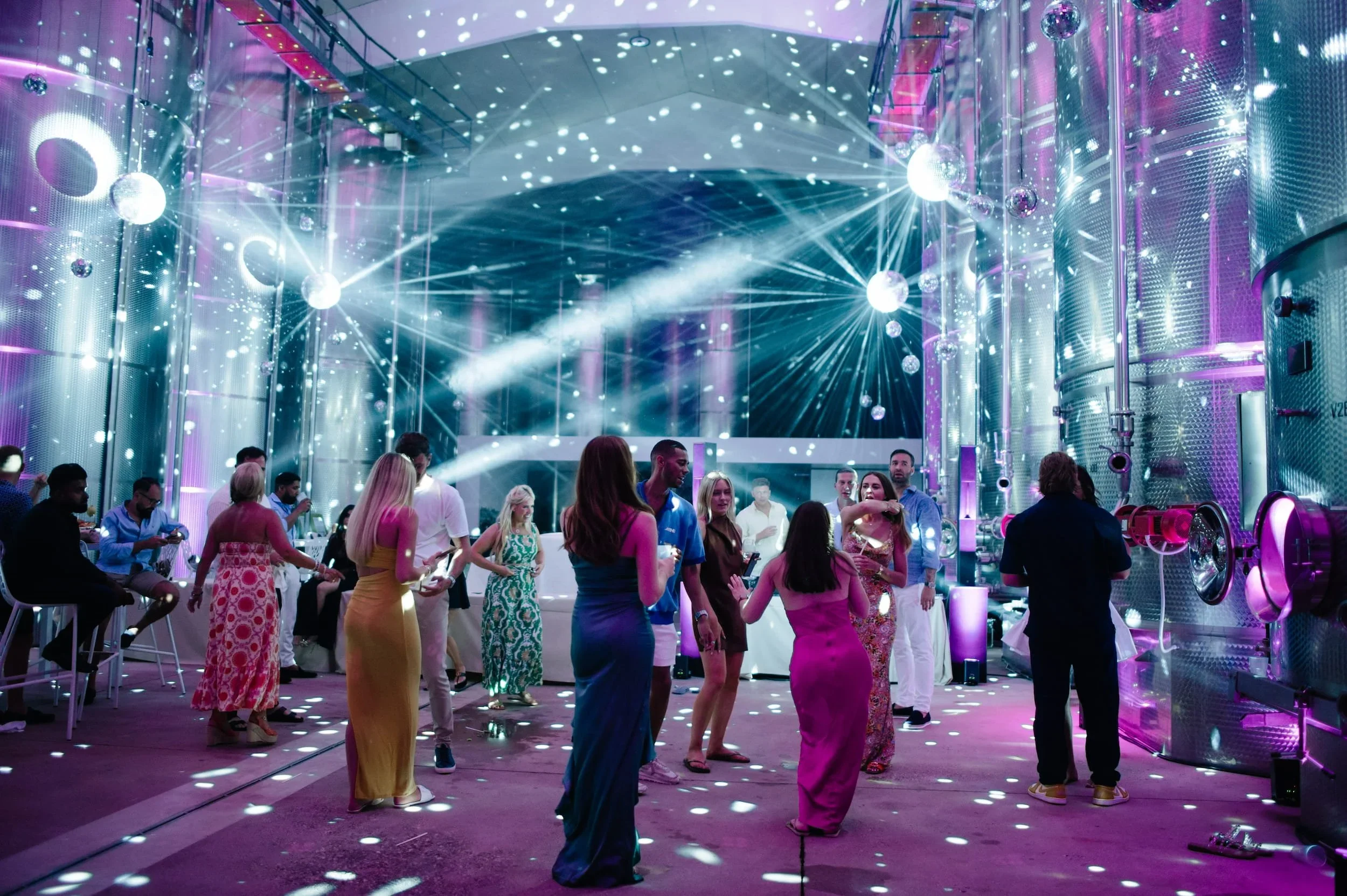 Elegant special event celebration with warm evening lighting
