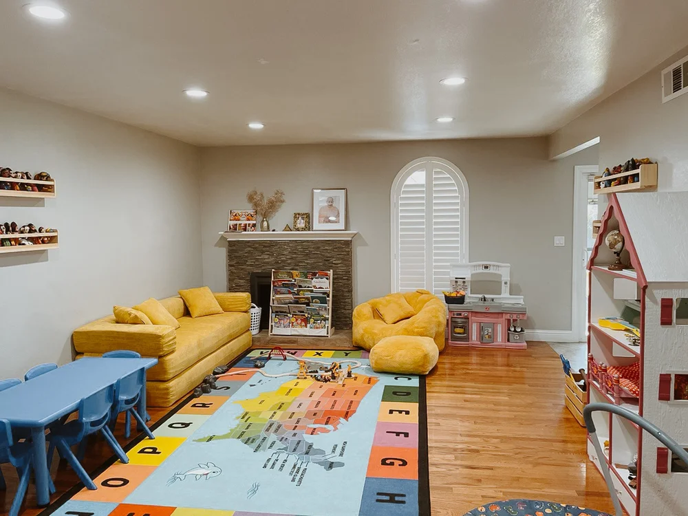 The main learning room at Krishna Scholars, Blossom Valley, San Jose