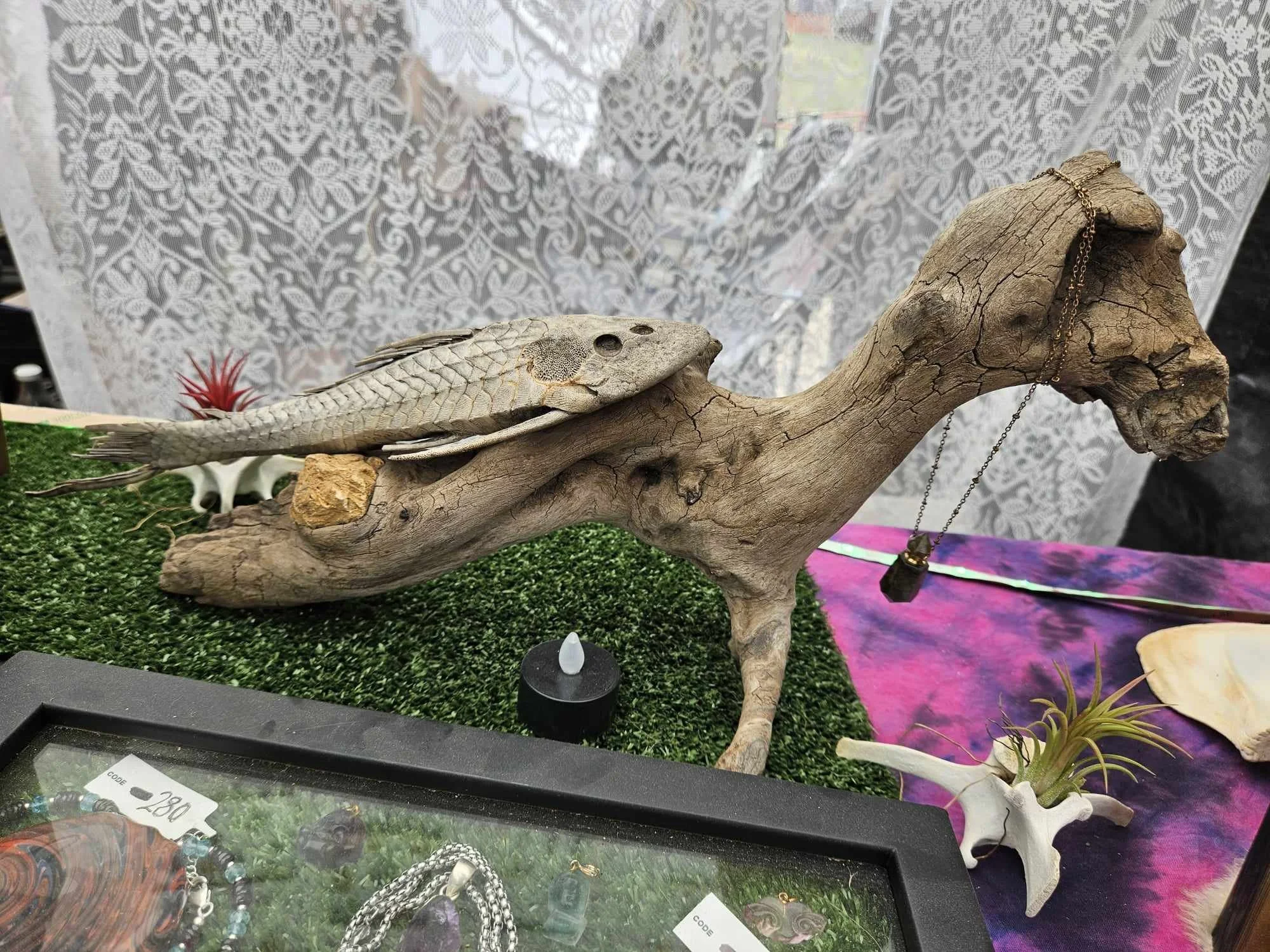 Intricate Bone Work Detail