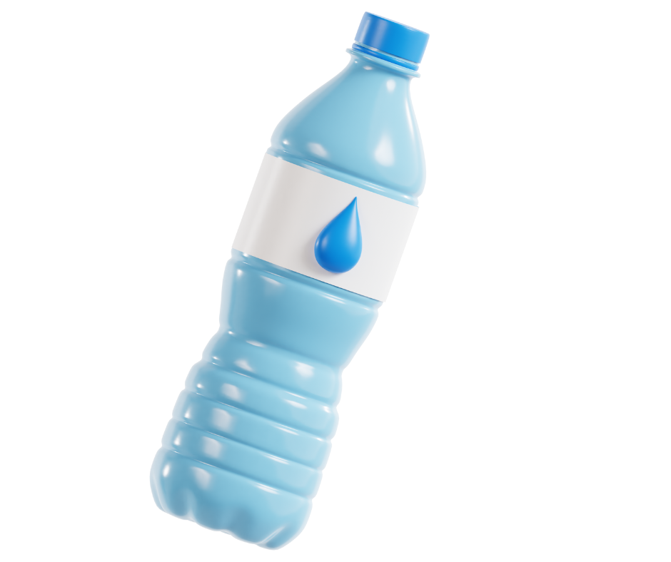 Hidratación: botella de agua