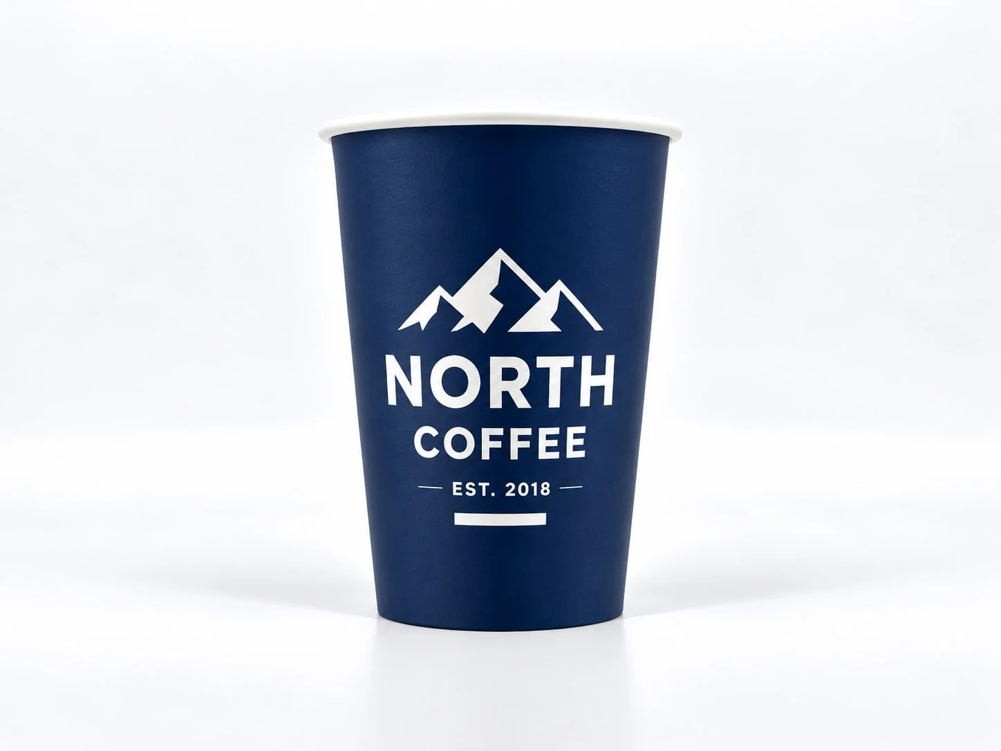 North Coffee branded paper coffee cup with premium printing