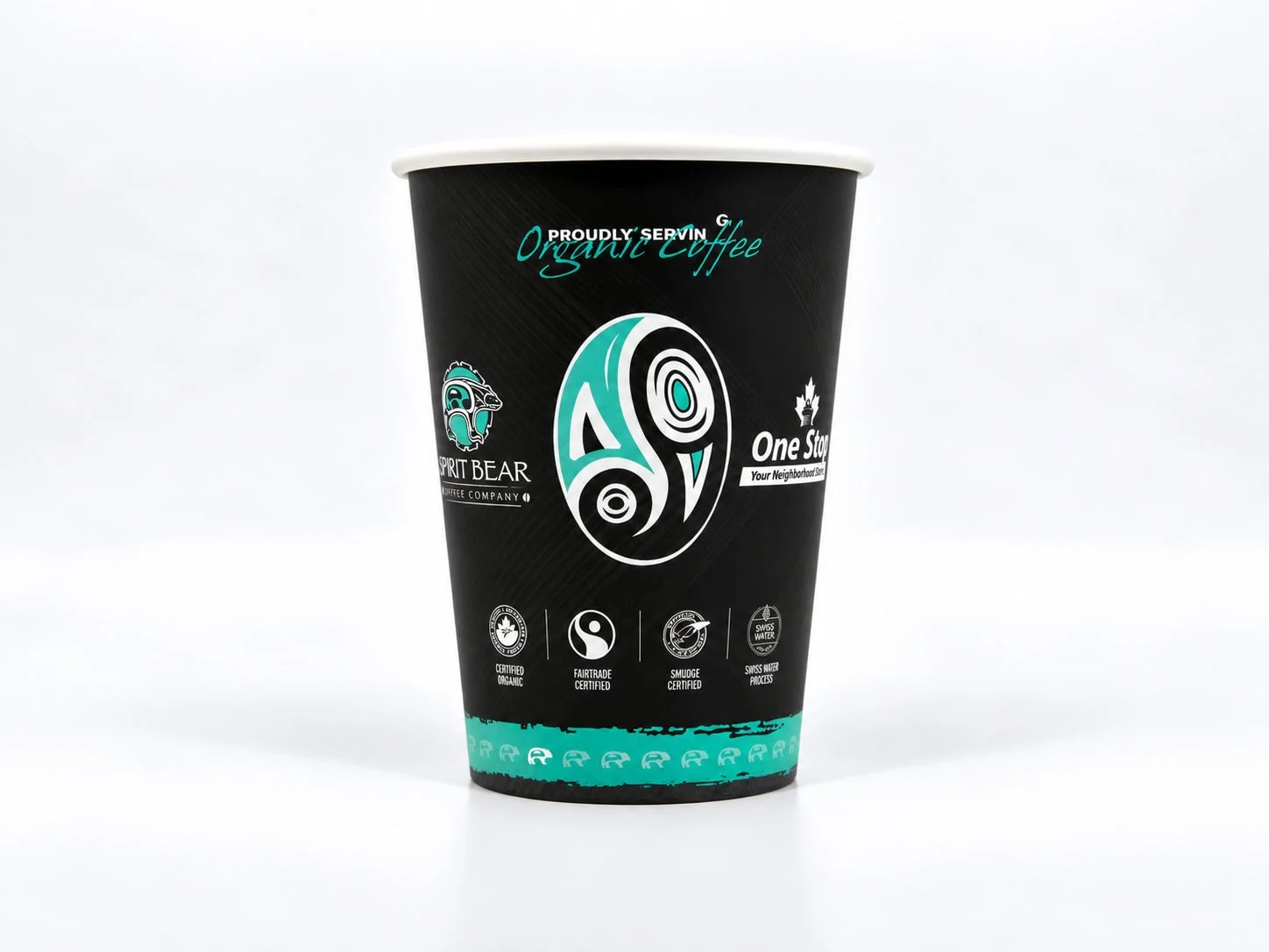 Spirit Bear custom paper cup with premium printing