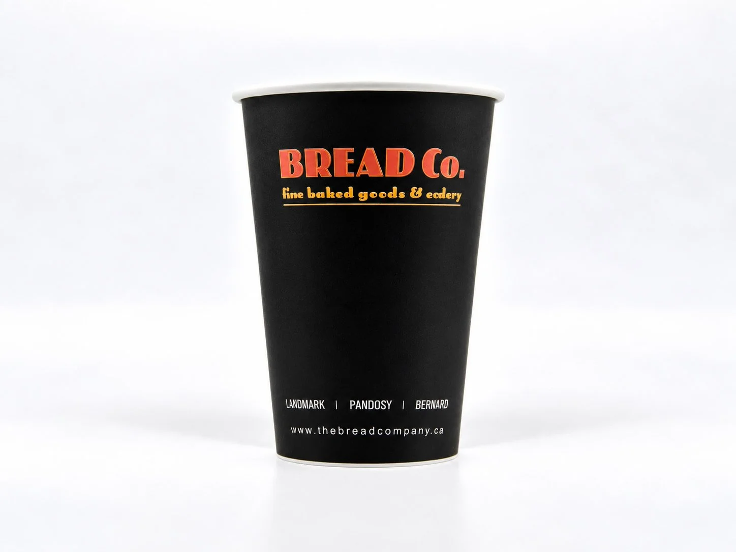 BREAD Co custom branded paper cup printed with Premium Printing