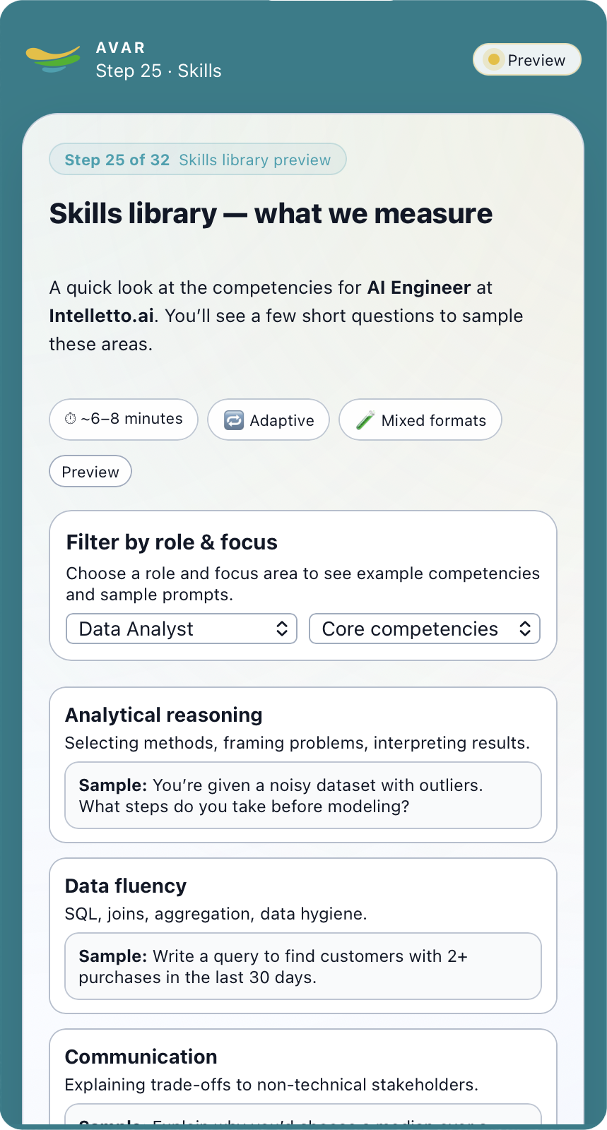 Step 25 – Skills library preview