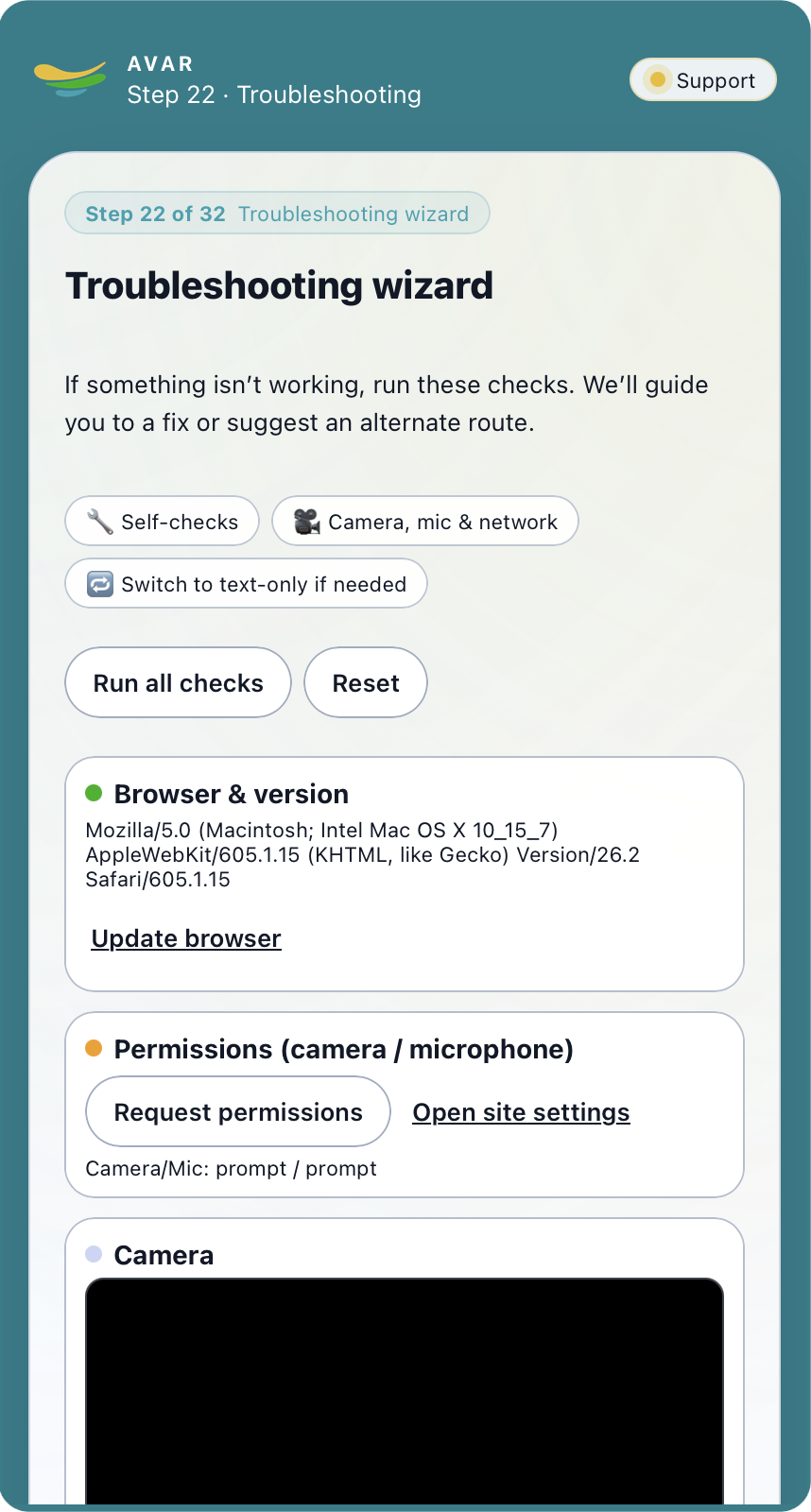 Step 22 – Troubleshooting wizard