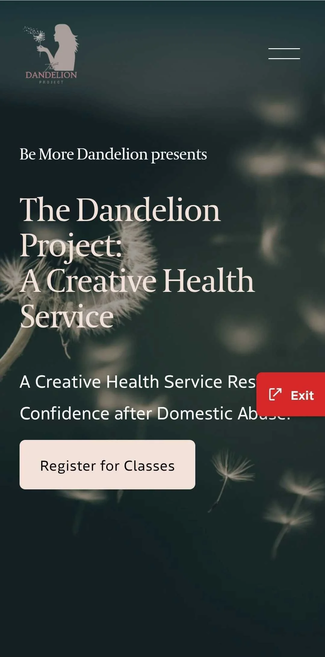 the dandelion project preview mobile