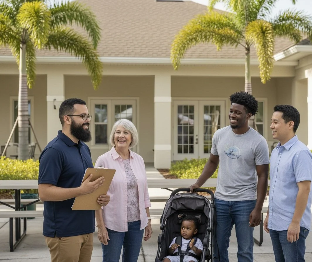A home maintenance expert advising homeowners on best practices.