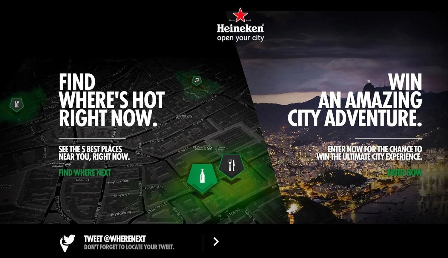 Open Your City to Find Out #WhereNext — Heineken