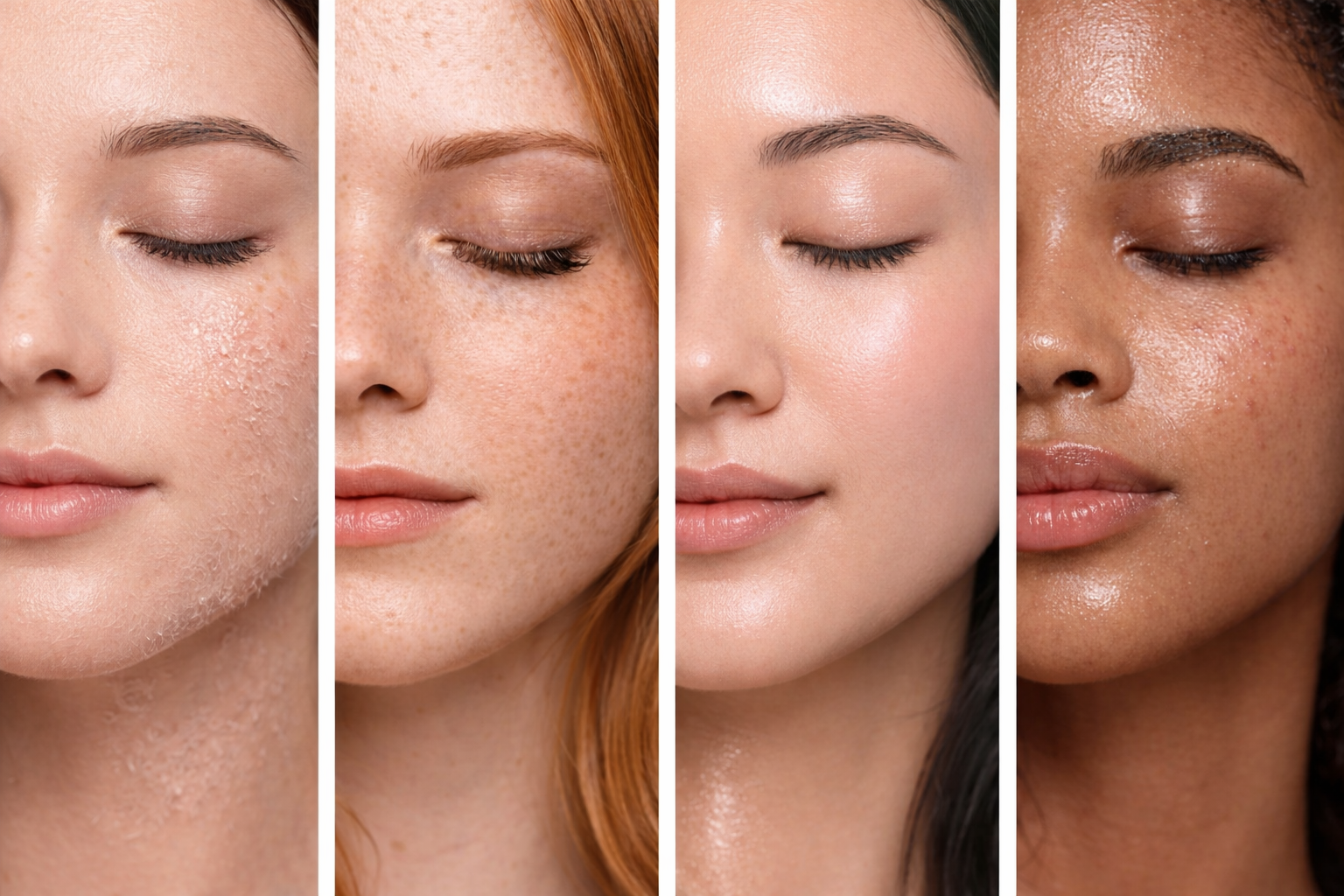 Different skin types and skin concerns