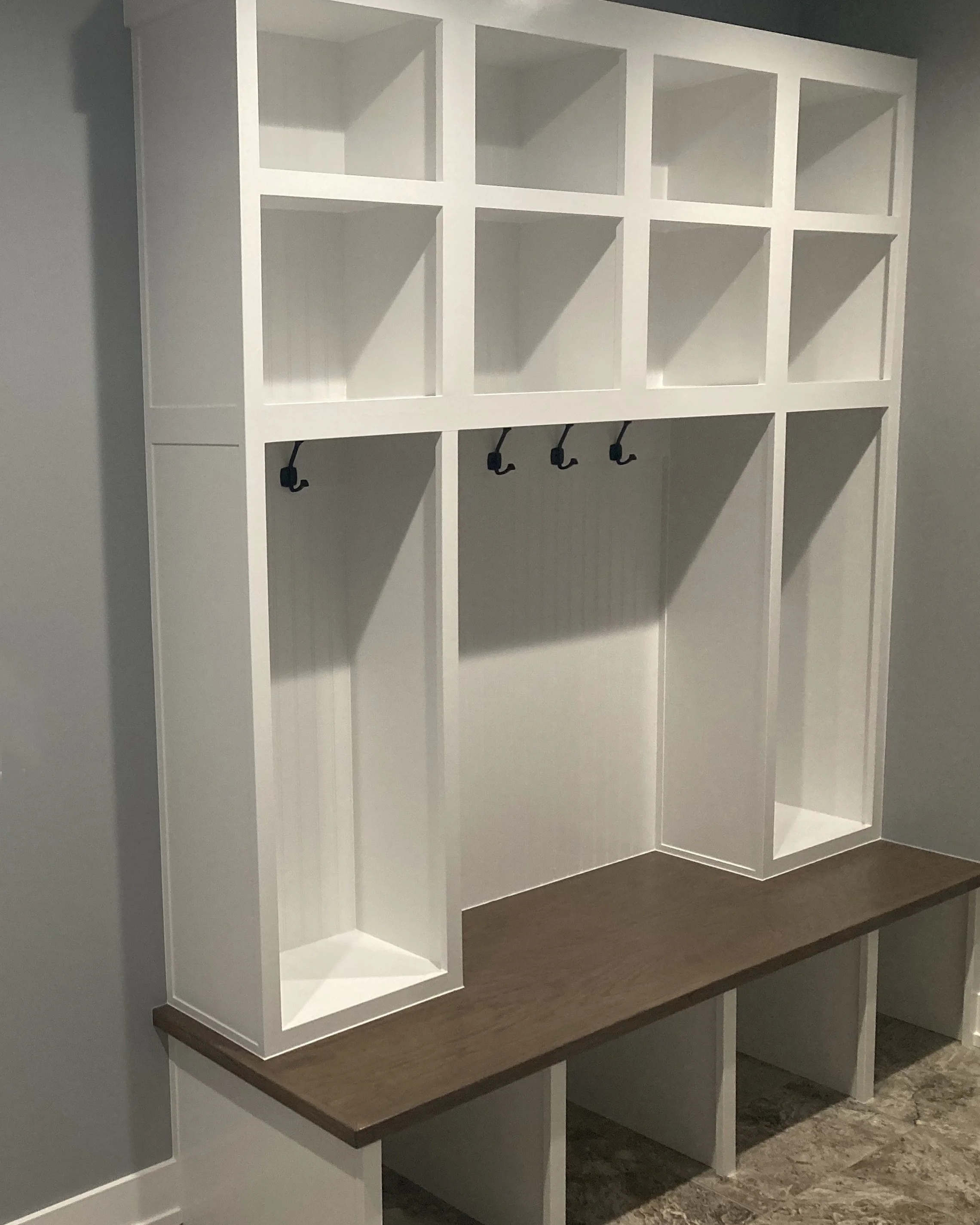 family-friendly custom mudroom lockers are the perfect drop zone