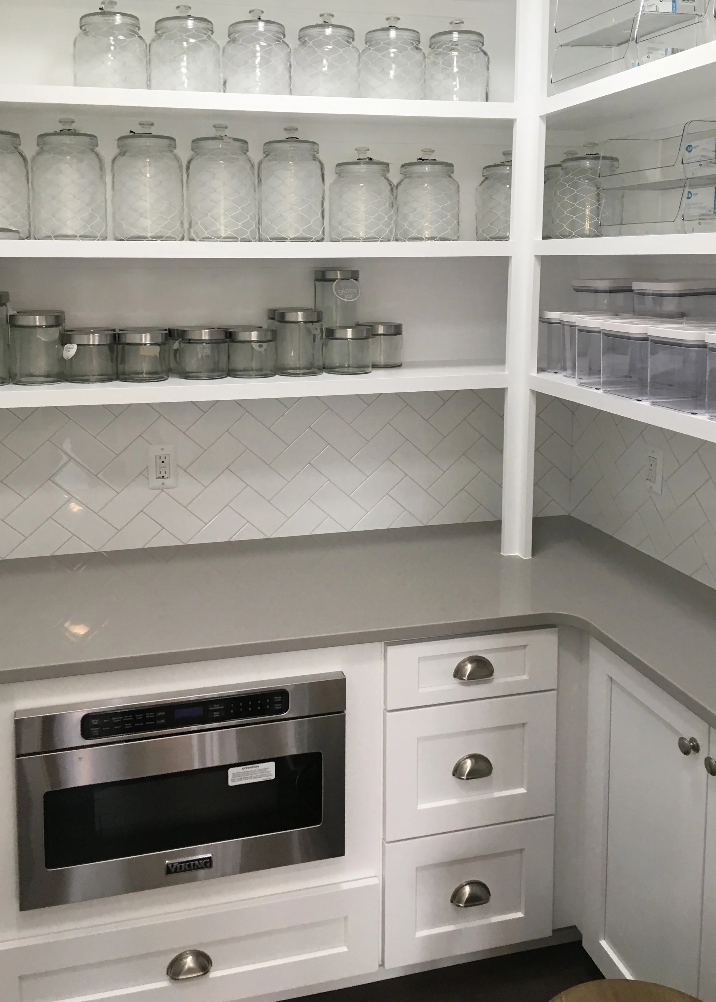 custom pantry with tons of storage