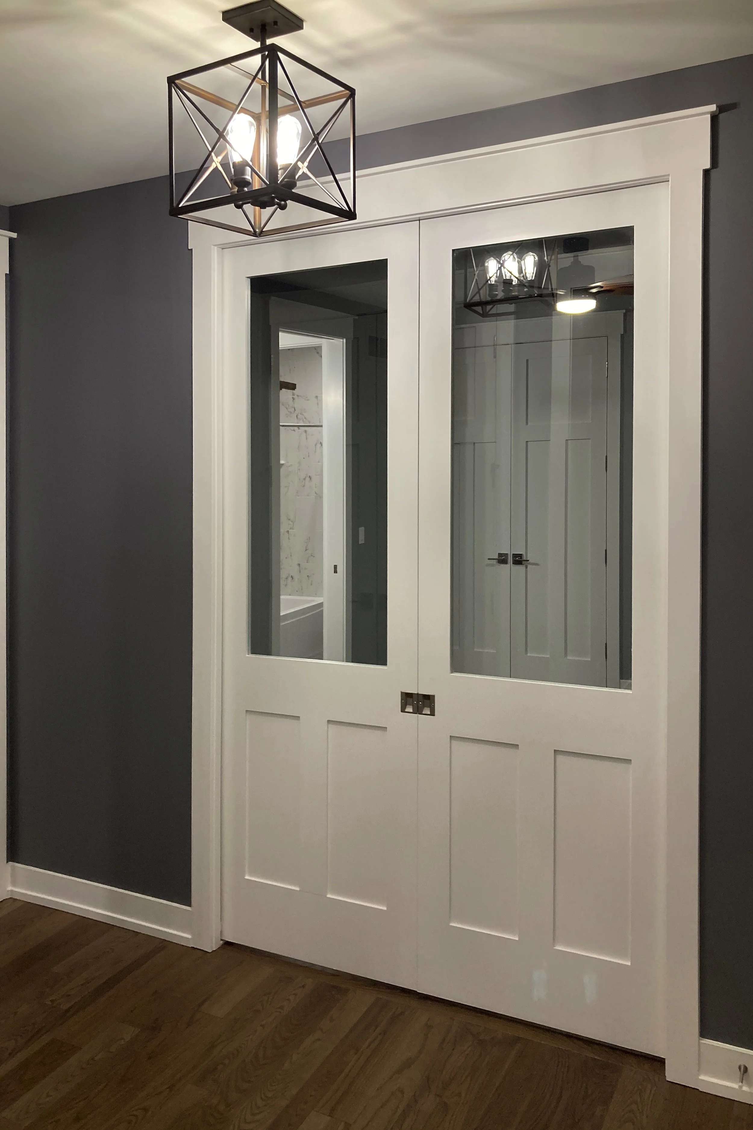 beautiful custom made pocket doors outside of South Lyon, Michigan