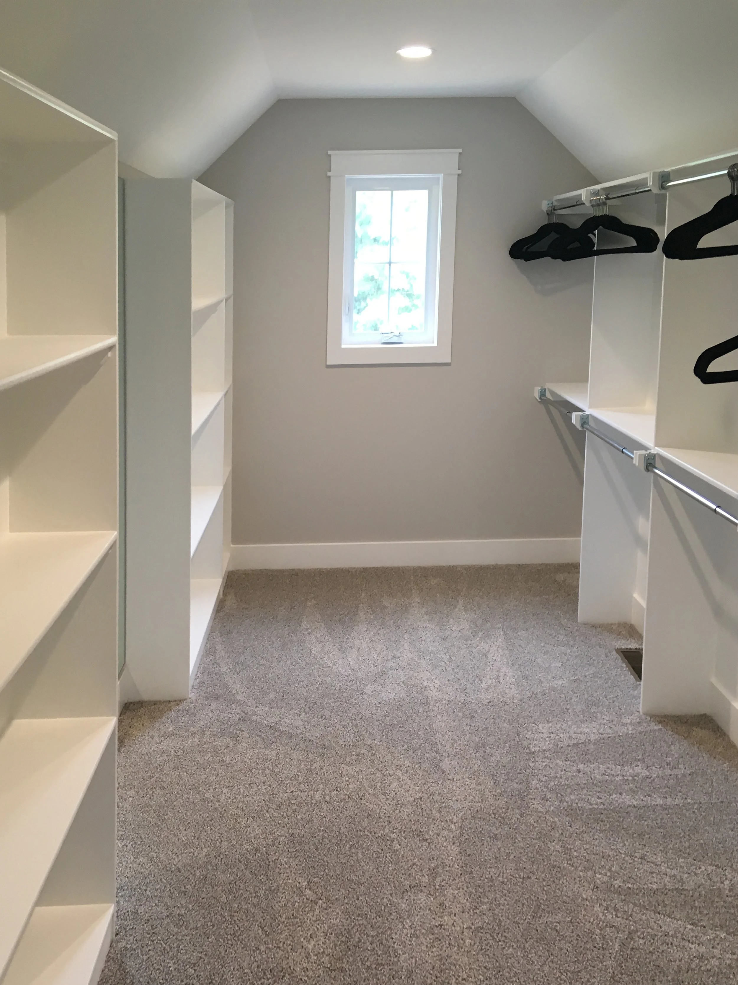 custom built master bedroom closet