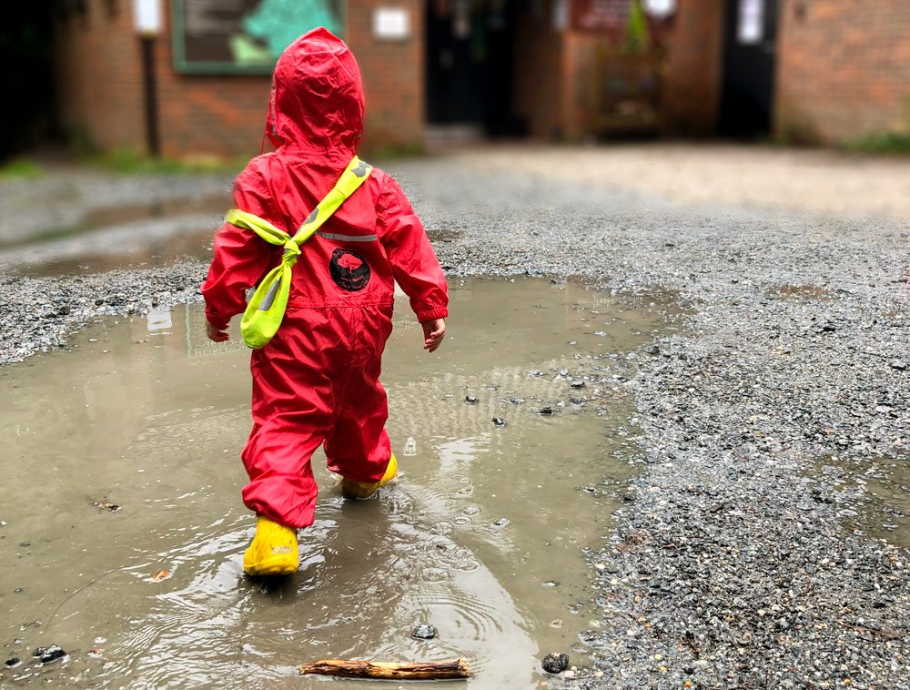 forest school and muddy puddles