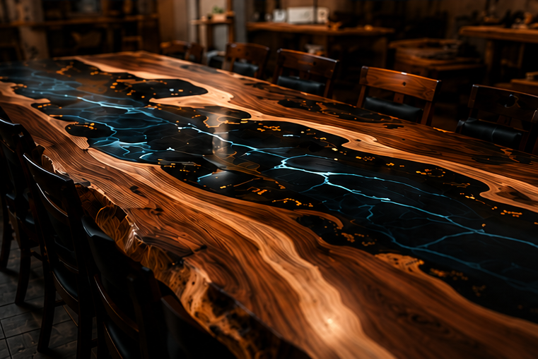Epoxy river table
