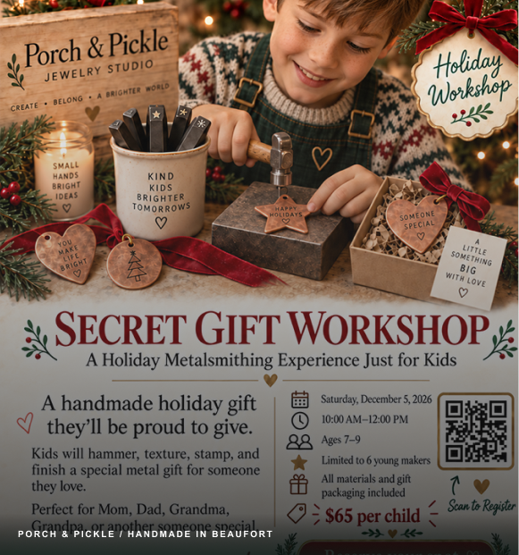 Secret Gift Workshop ages 7 to 9 flyer