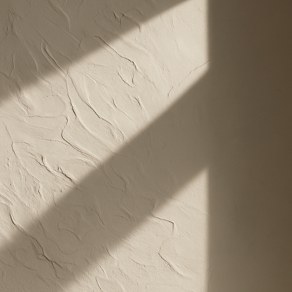 Material study: plaster under angled light