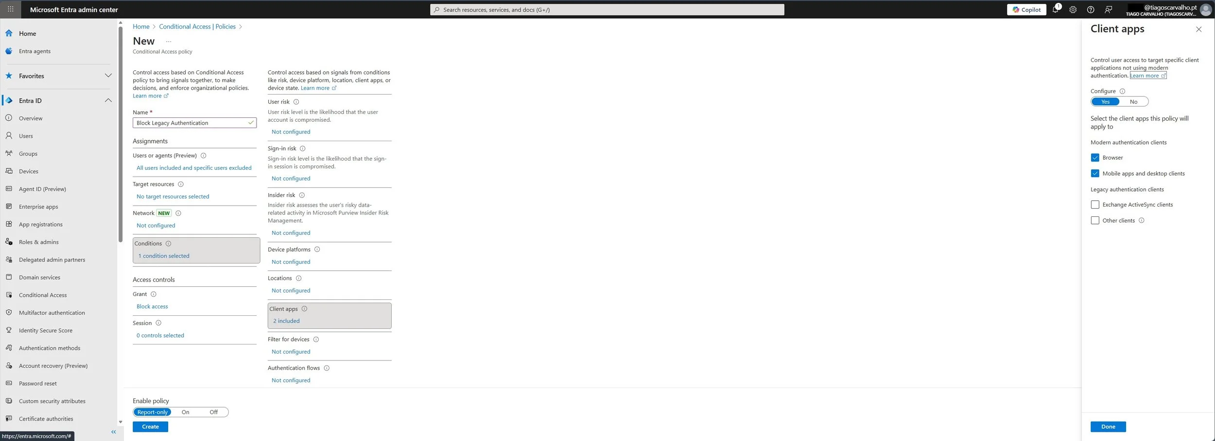 Block Legacy Authentication