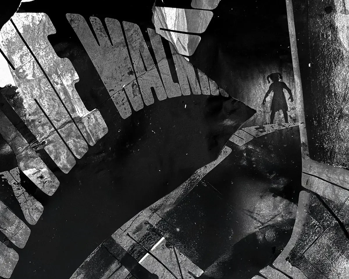The finished Nowt Special poster &mdash; torn paper letterforms over a dark ground