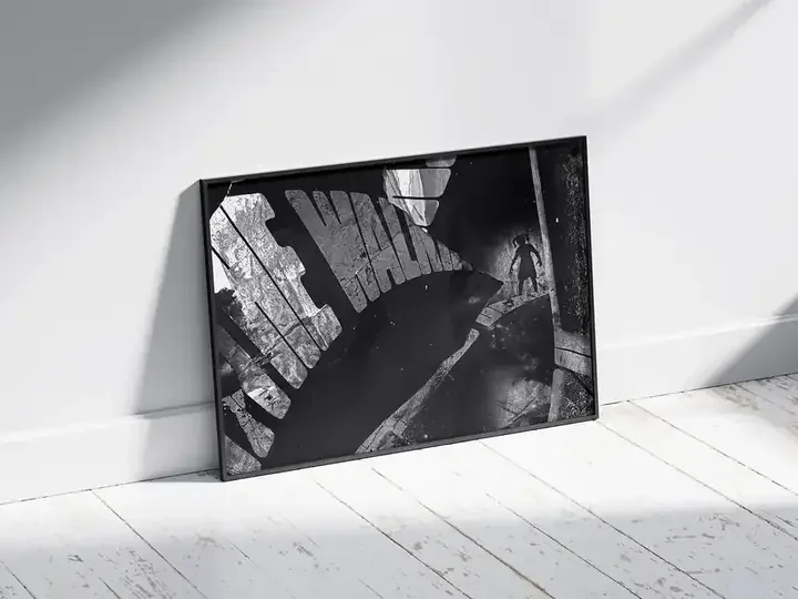 The Nowt Special poster framed and leaning against a white wall