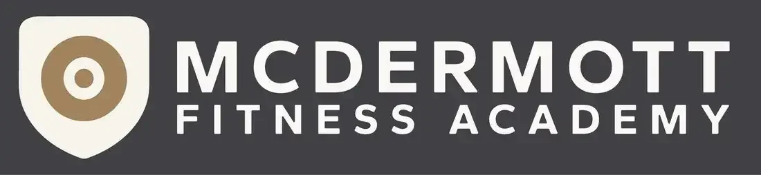 McDermott Fitness Academy alternative logo, gold shield and target