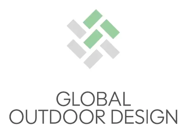 Global Outdoor Design secondary logo: the mark above the name stacked on two lines