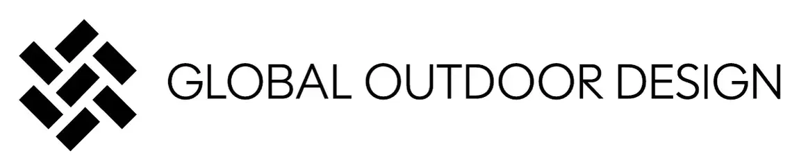 Global Outdoor Design primary logo in black on white