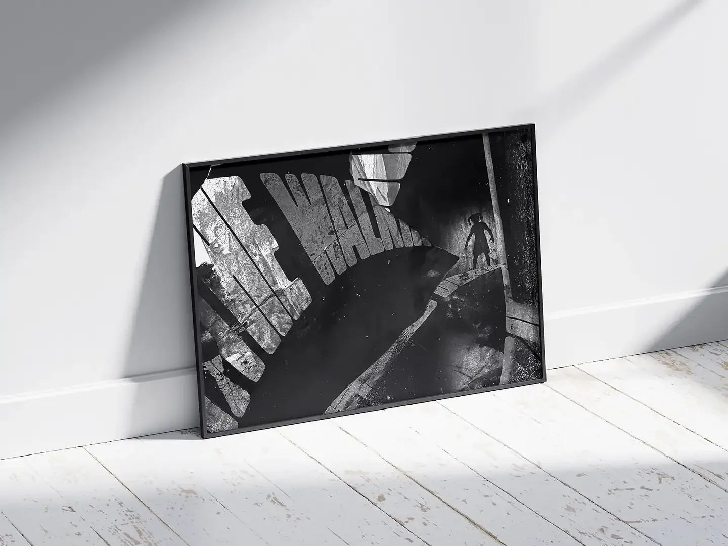 The Nowt Special poster framed and leaning against a white wall