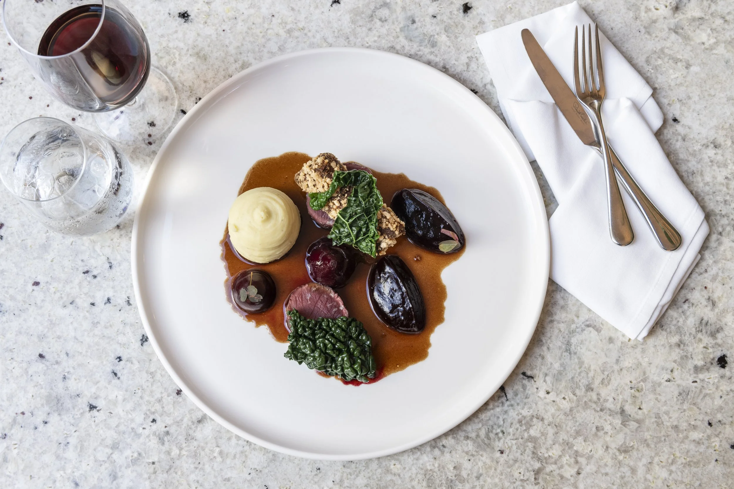 A seasonal dish served at The Sherborne Restaurant