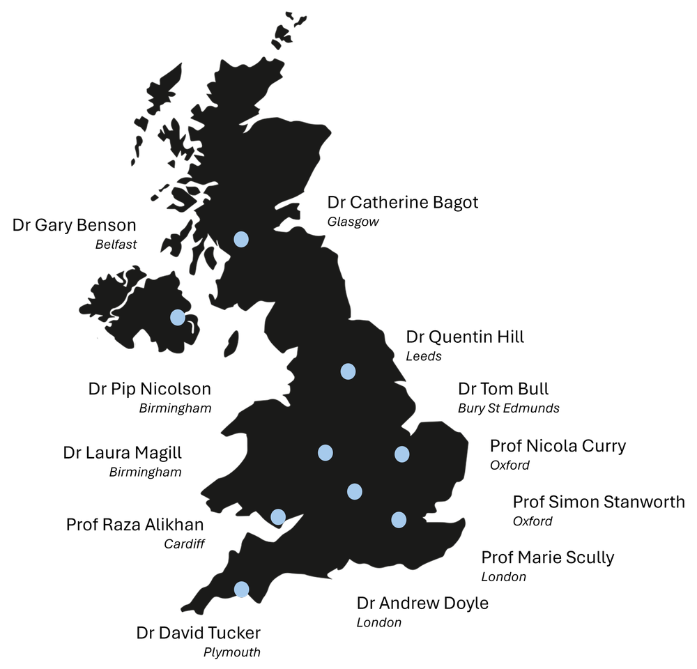 HaemTRIAL Steering Group Map