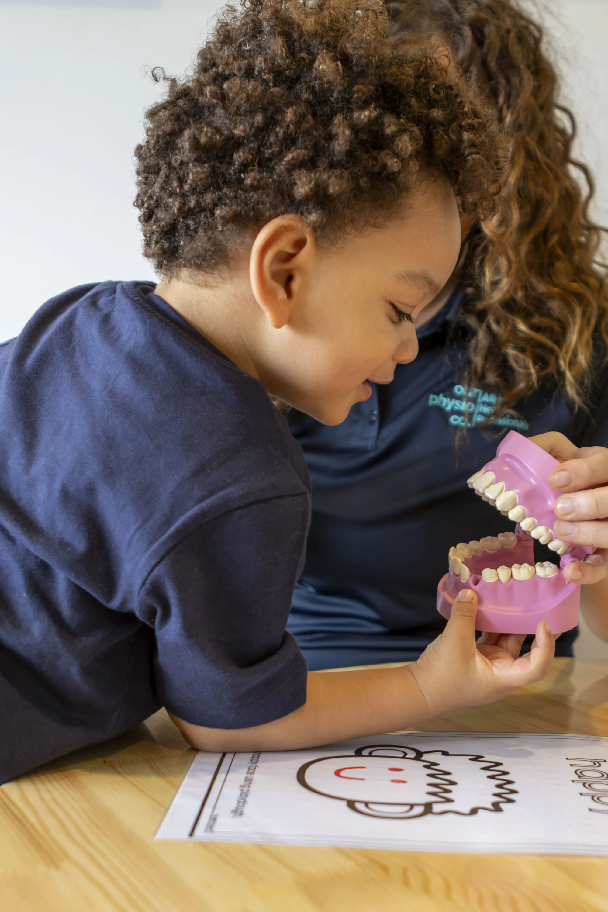 Speech therapy with child
