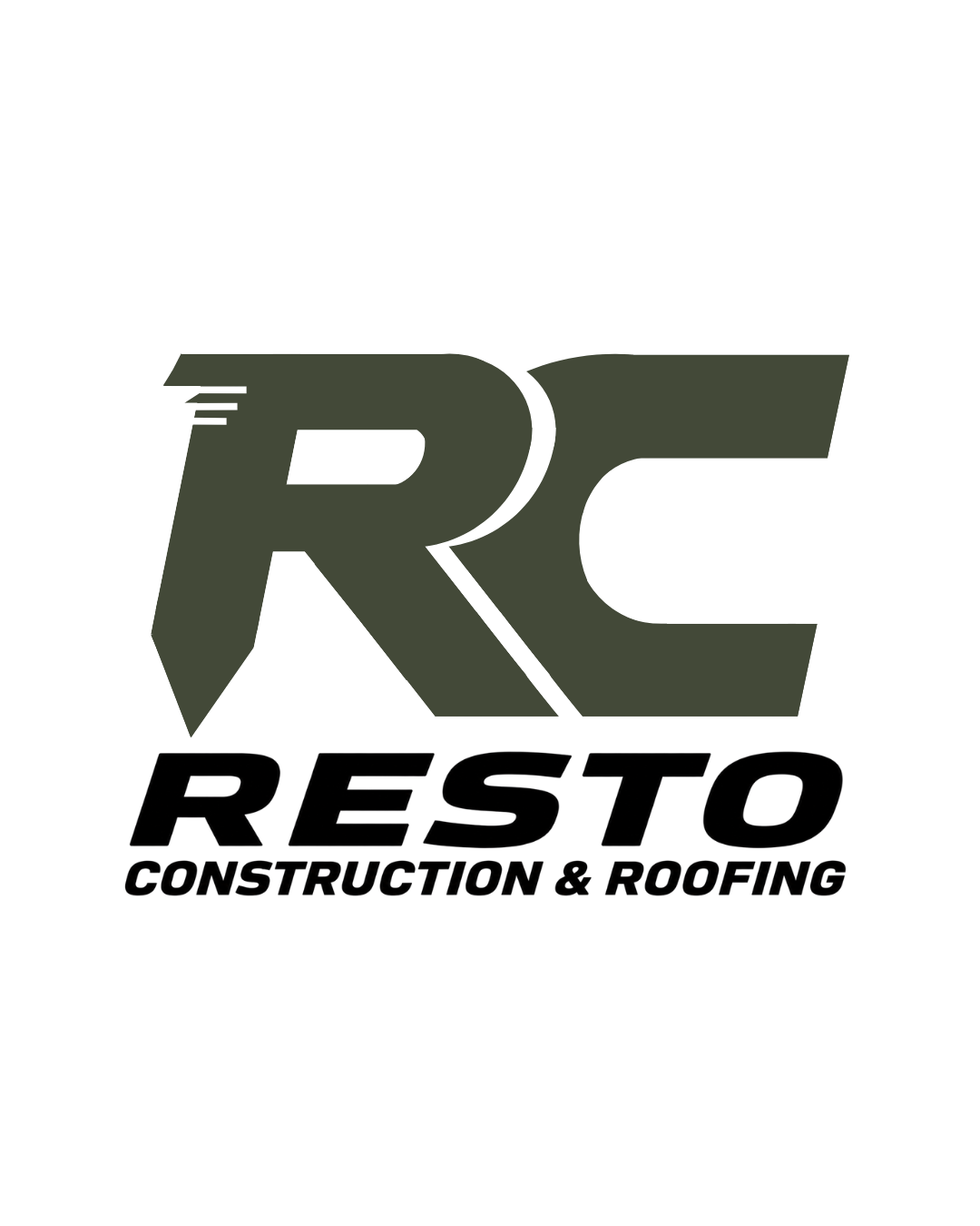 Resto Construction and Roofing Logo