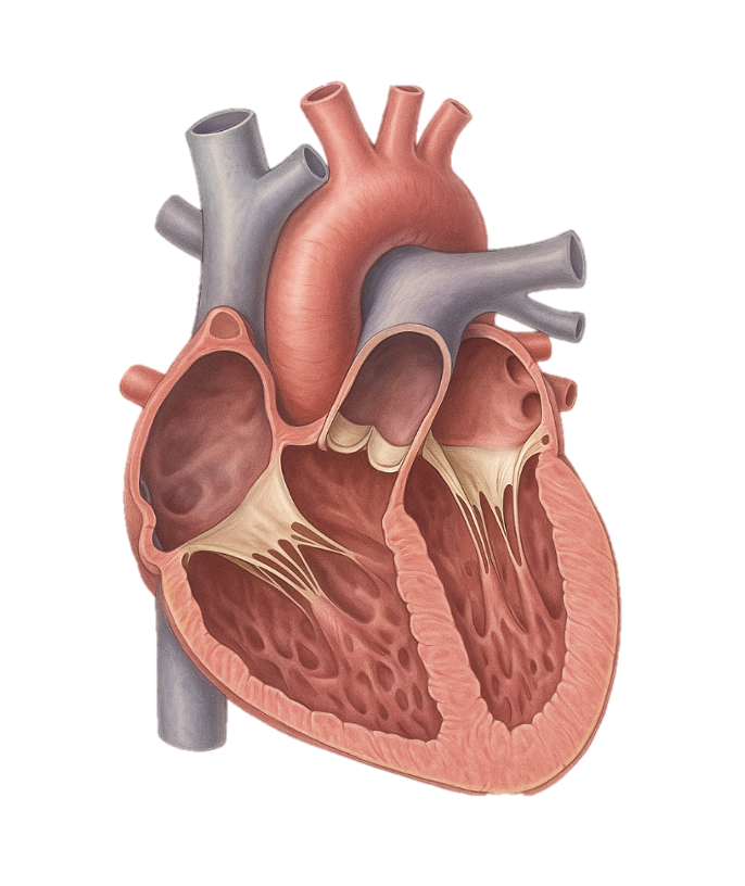 Anatomical heart diagram