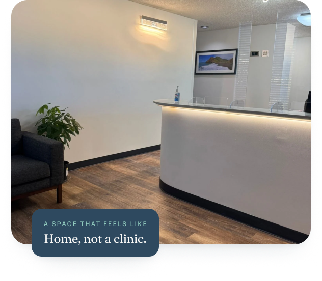 Welcoming reception area at Triumph Dental Care