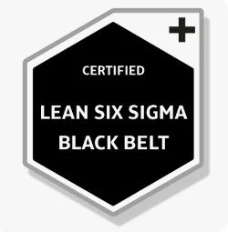 Lean Six Sigma Black Belt certification badge
