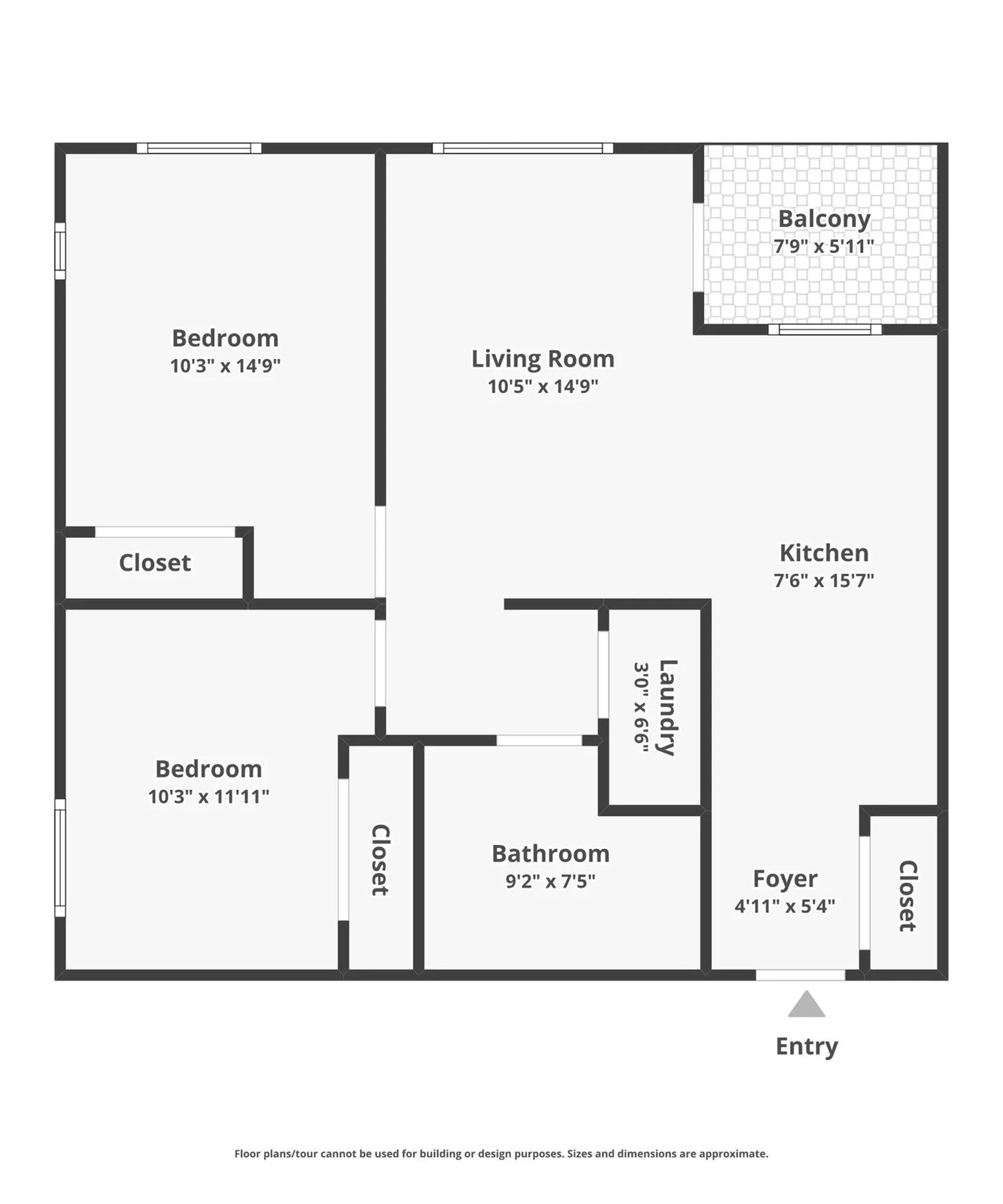 2 Bedroom Floor Plan
