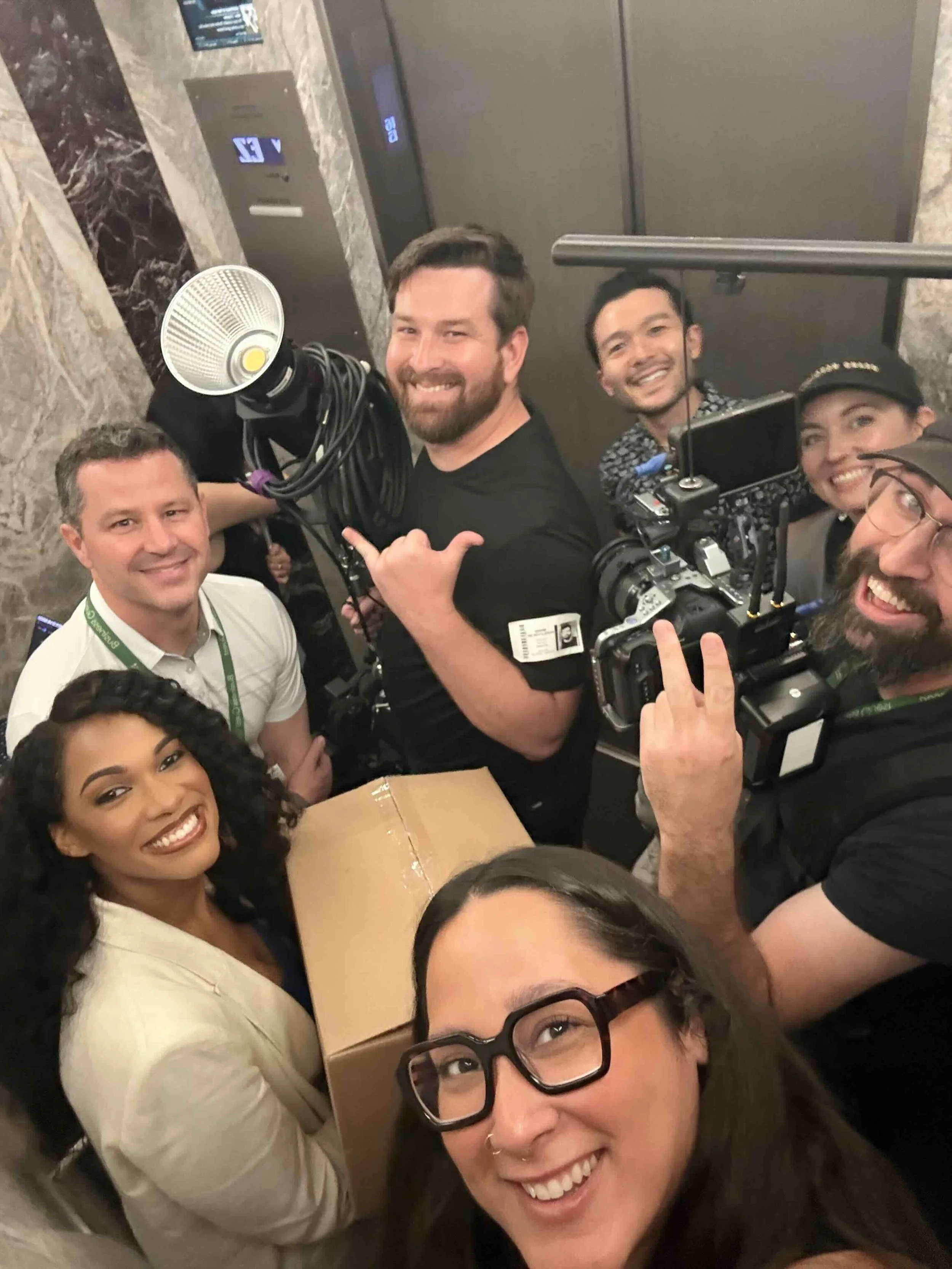 LinkedIn-Accenture crew, wrapping a shoot