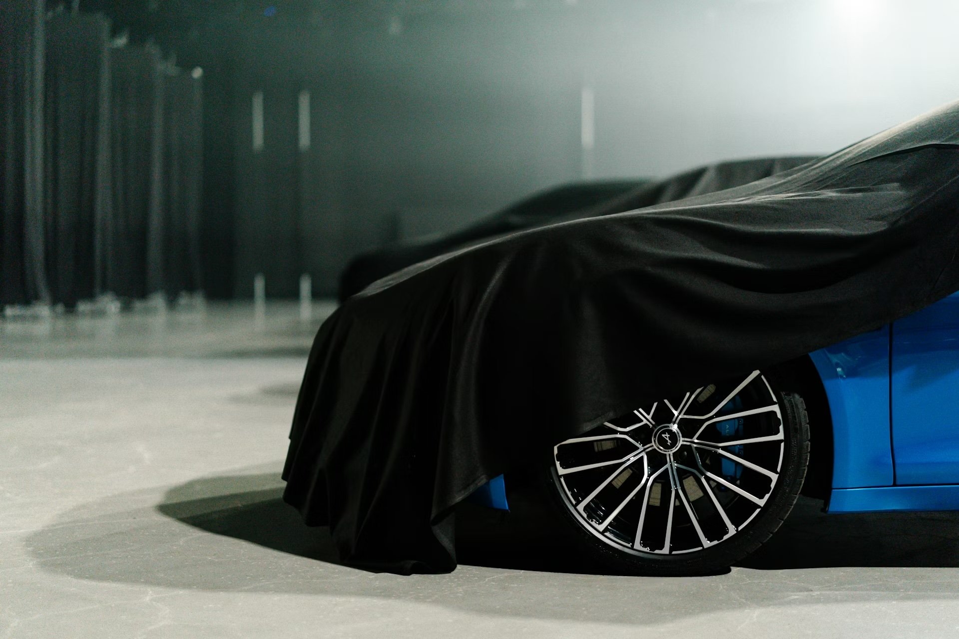 Vehicle under cover before reveal