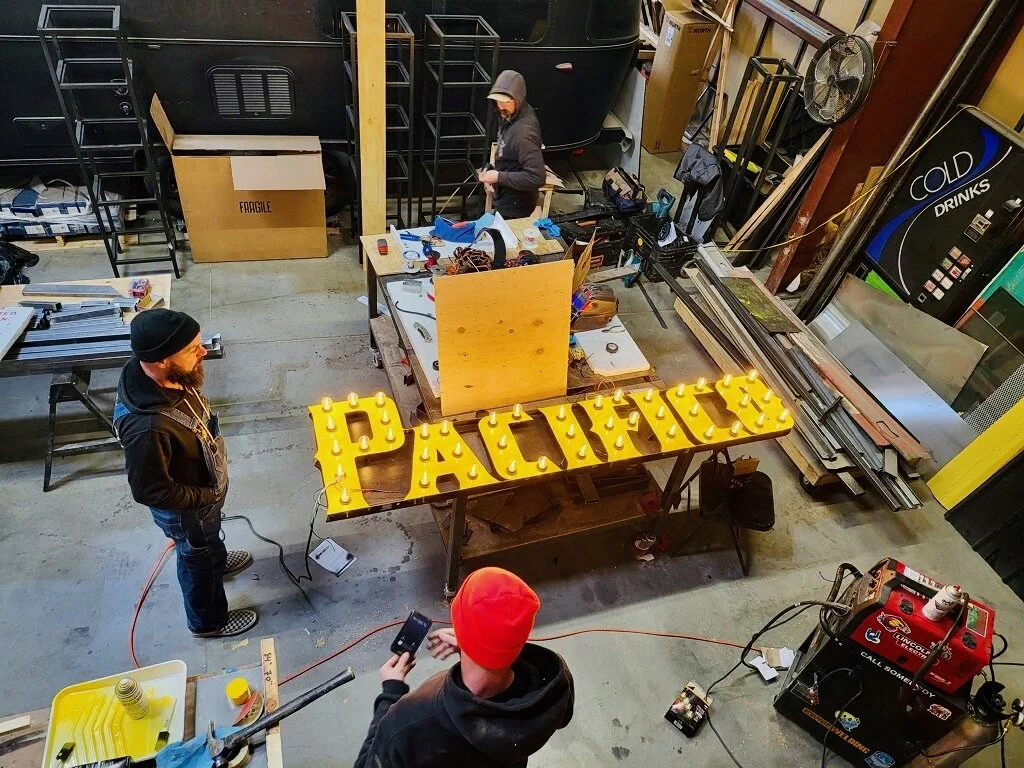 Fabricating the Pacifico dog house build in the shop