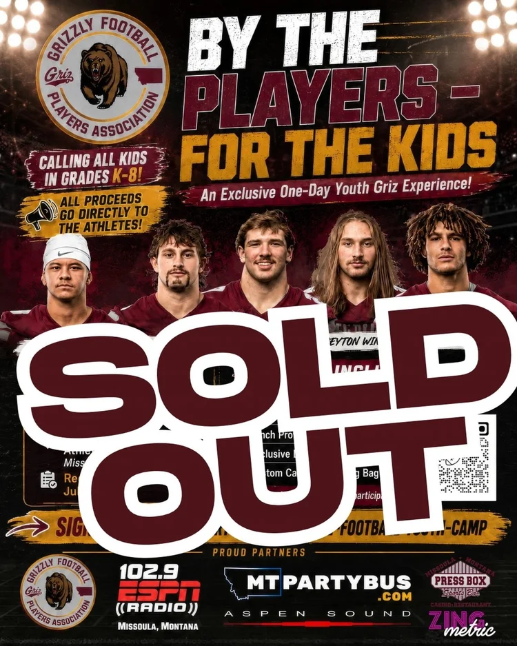 The By the Players, For the Kids youth camp poster stamped sold out