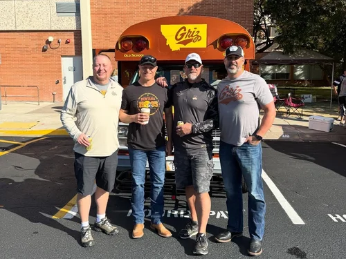 Members of the '95 team at the tailgate