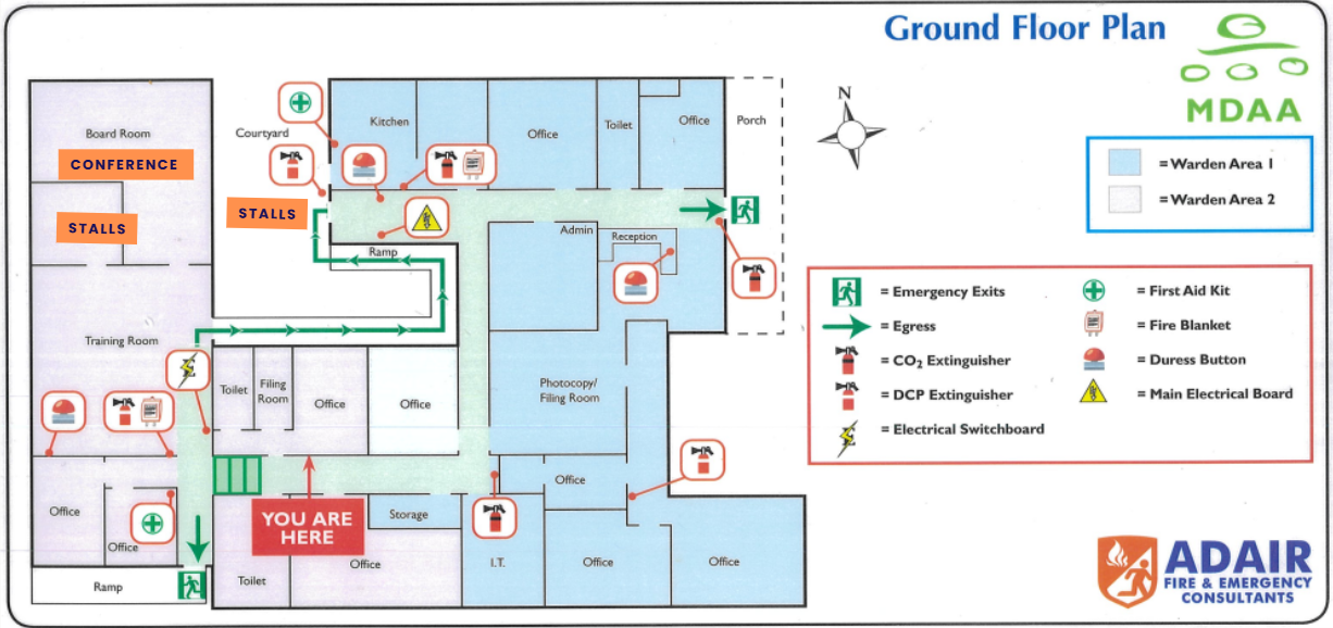 Conference venue floor plan