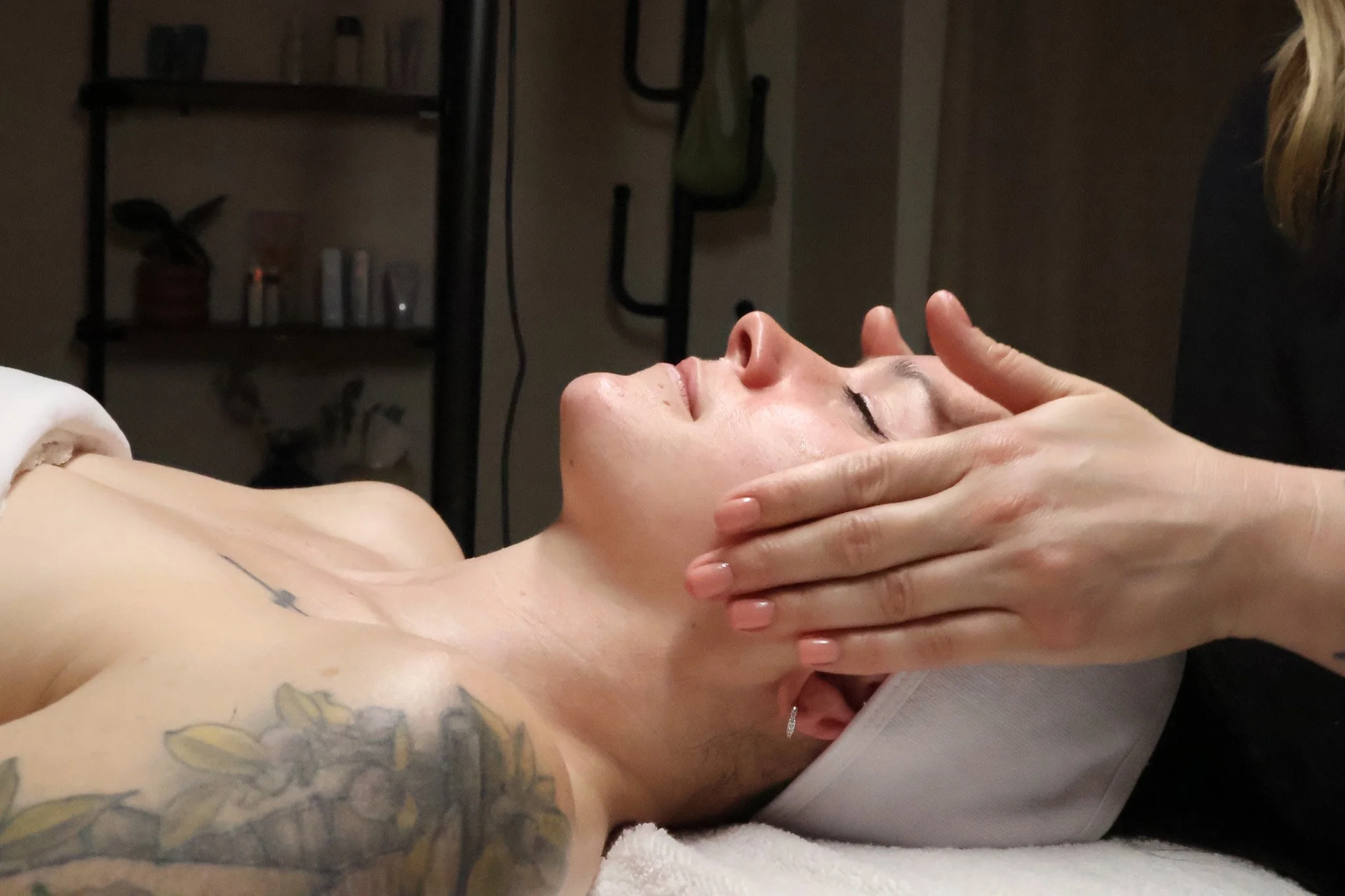 Facial treatment at Solace Skin Studio